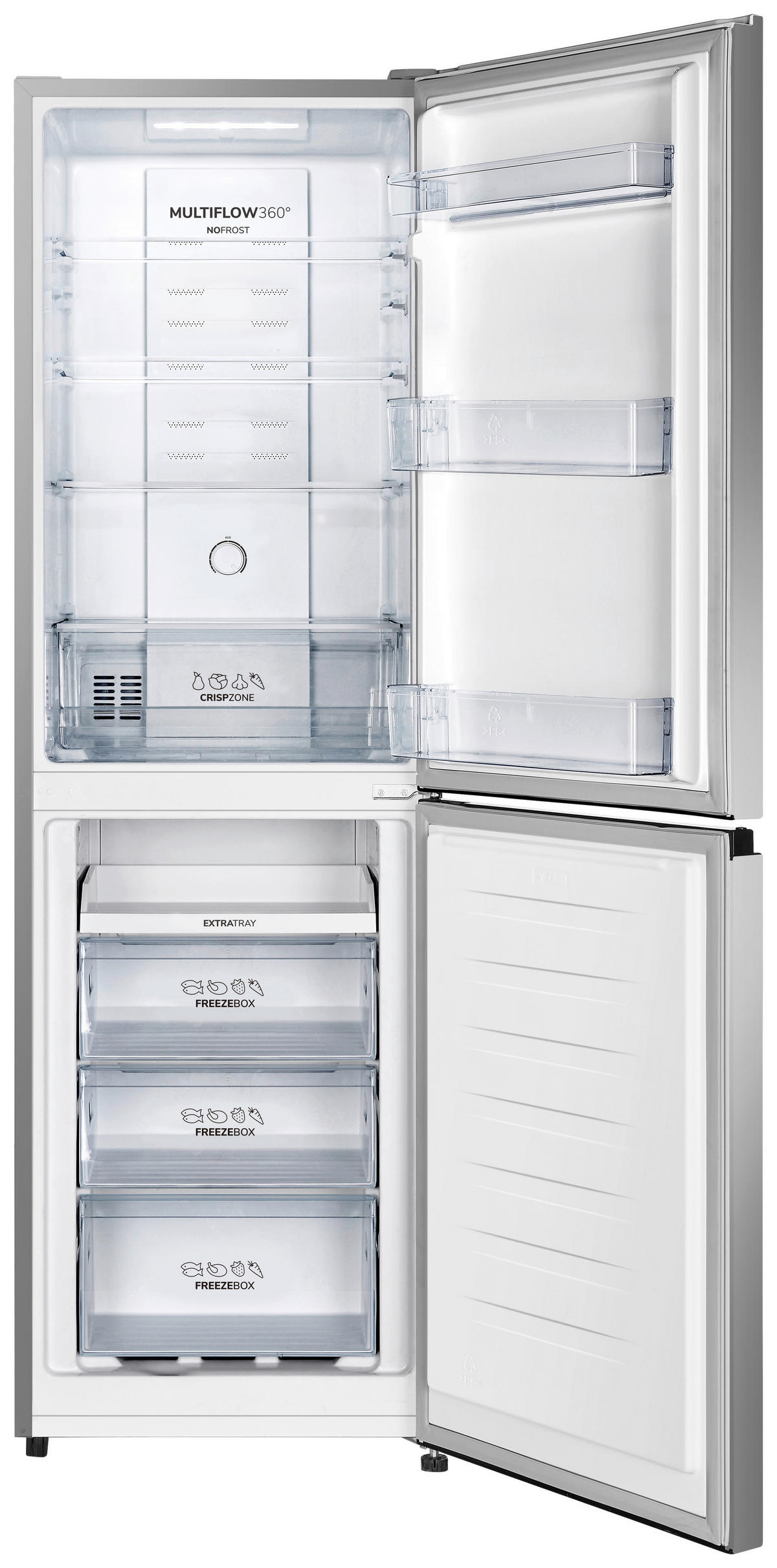 Gorenje Kühl-/Gefrierkombination NRK418ECS4 silber B/H/L: ca. 55x182,4x55,7 cm Kühl-/Gefrierkombi NRK418ECS4 - silber (55,70/55,00/182,40cm) - Gorenje