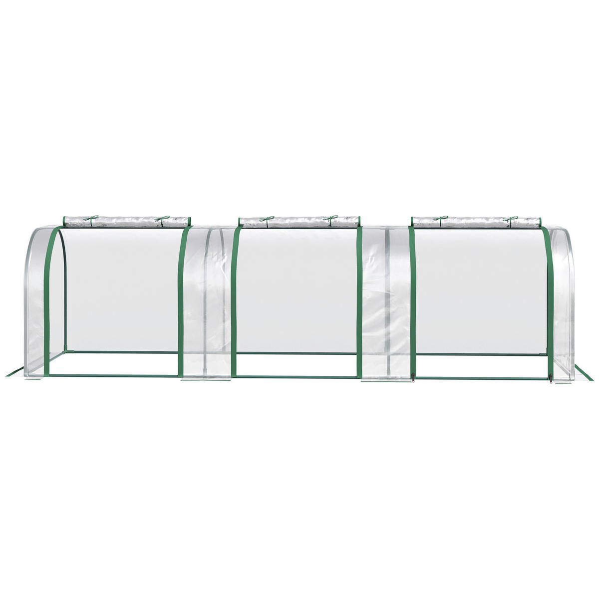 Outsunny Gewächshaus B/H/L: ca. 100x80x295 cm Gewächshaus - transparent (295,00/100,00/80,00cm) - Outsunny