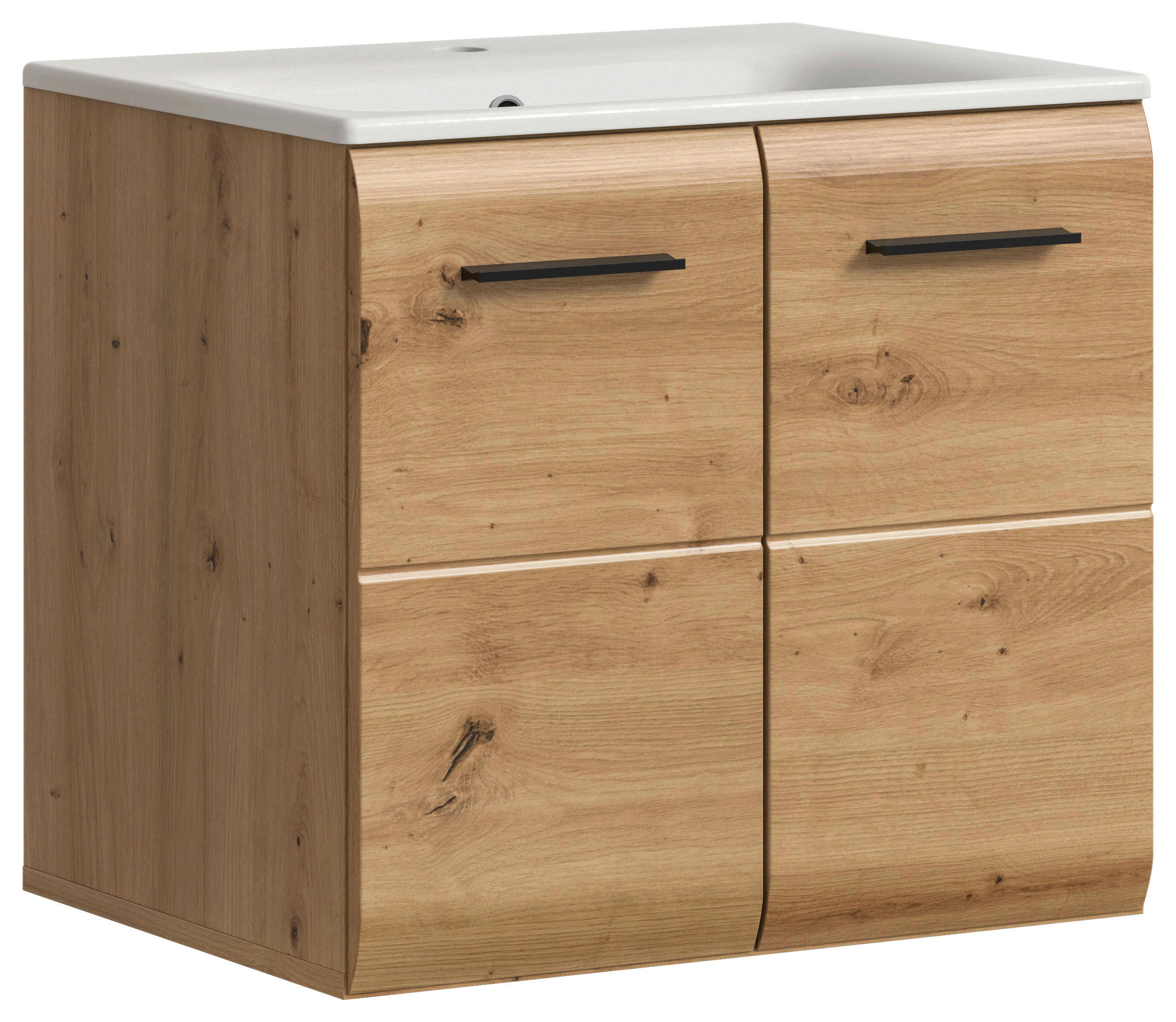Waschplatz Ice Artisan Oak Nachbildung B/H/T: ca. 60x55x46 cm Ice - (60,00/55,00/46,00cm) - xonox.home