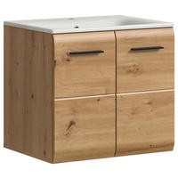 Waschplatz Ice Artisan Oak Nachbildung B/H/T: ca. 60x55x46 cm Ice - (60,00/55,00/46,00cm) - xonox.home