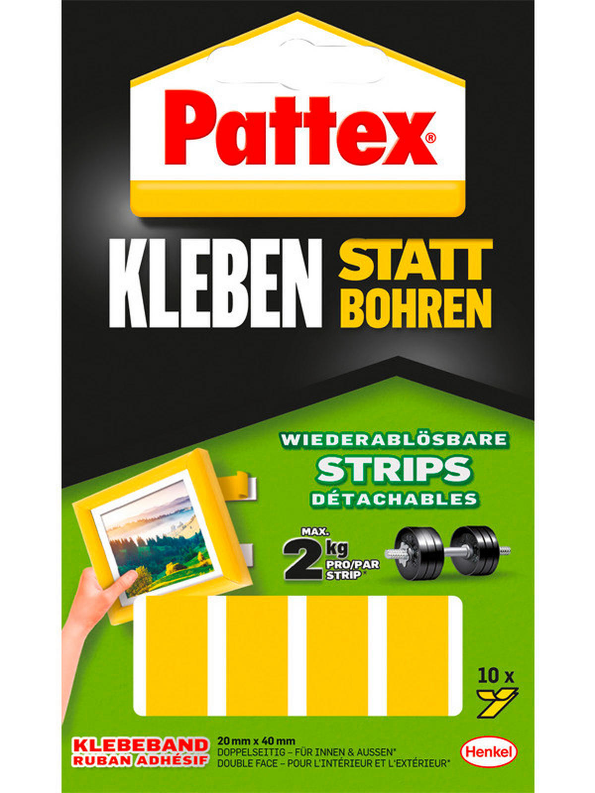 Pattex Klebestrip Kleben statt Bohren 10 tlg. Kleben statt Bohren - Pattex
