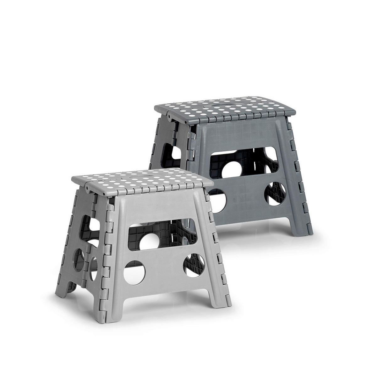 Zeller Klapphocker grau B/H/L: ca. 30x32x37 cm Klapphocker - grau (37,00/30,00/32,00cm) - Zeller