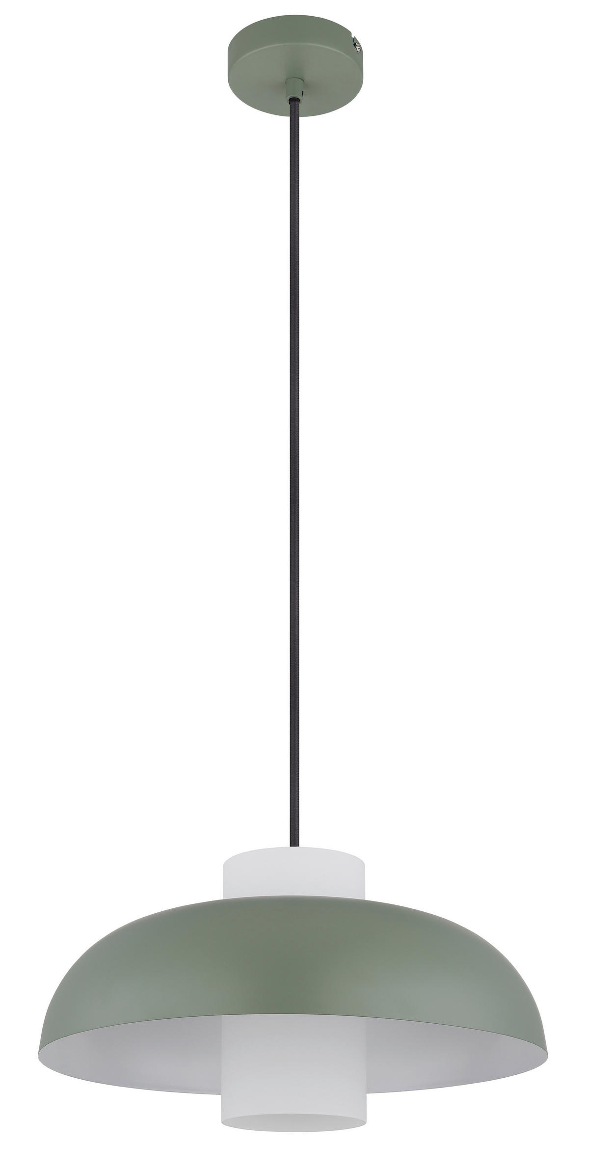 GLOBO Pendelleuchte grün Metall H/D: ca. 120x38 cm E27 1 Brennstellen LOWE - grün (38,00/120,00cm) - GLOBO