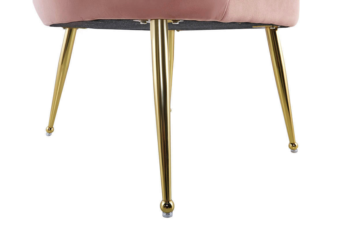 Stuhl Pippa 101 altrosa Microfaser B/H/T: ca. 67x87x70 cm Pippa 101 - messing/altrosa (67,00/87,00/70,00cm) - 360 Living