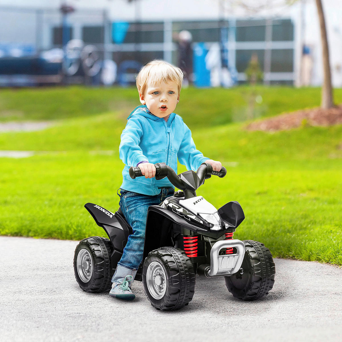 AIYAPLAY Kinderauto schwarz B/H/L: ca. 38,5x65,5x43,5 cm Kinderquad - schwarz (43,50/38,50/65,50cm) - AIYAPLAY