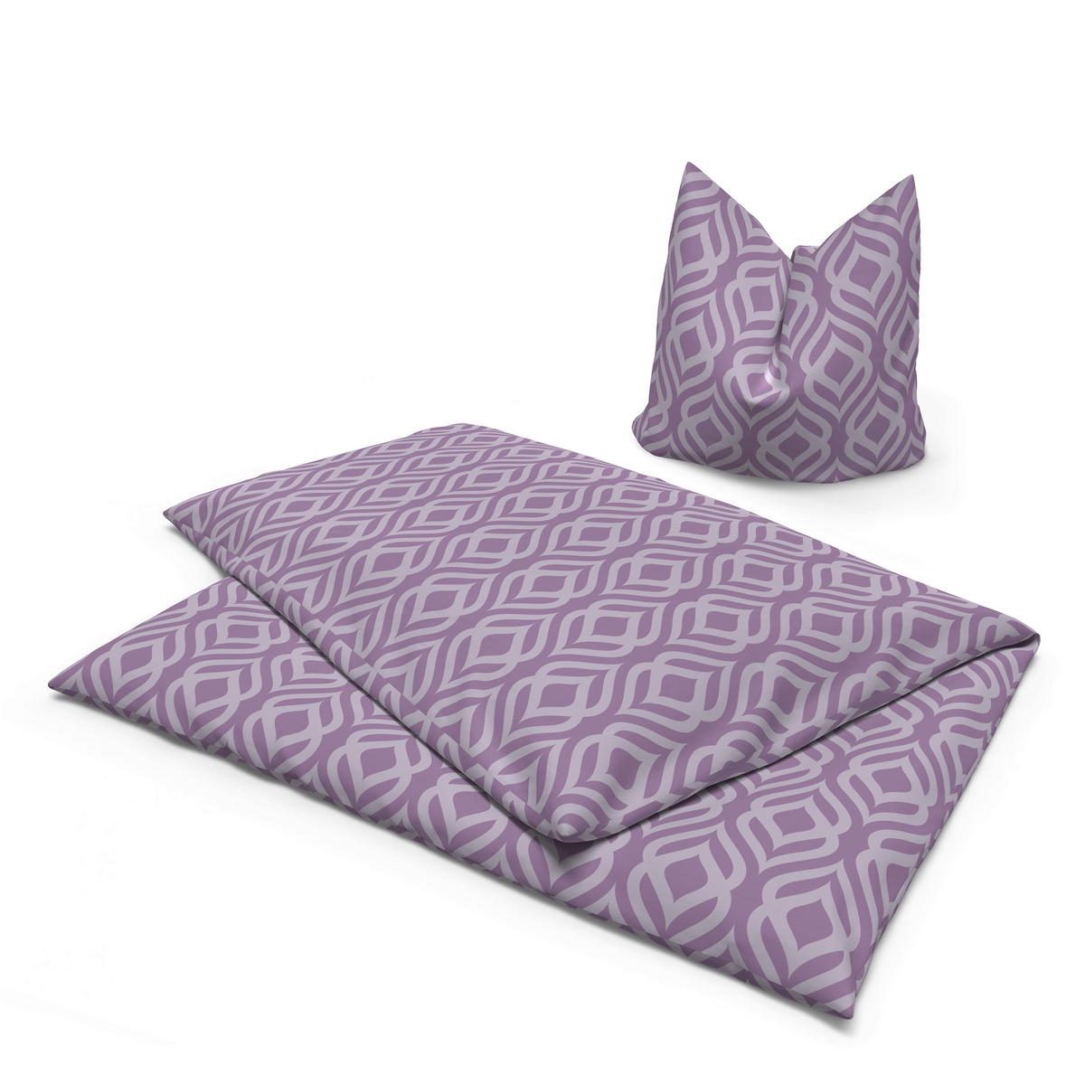 Microfaser Bettwäsche Bettwäsche_Microfaser Raute - rosa (135,00/200,00cm) - Sensation