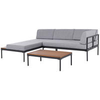 Loungeset Bologna dunkelgrau Aluminium Bologna - natur/dunkelgrau