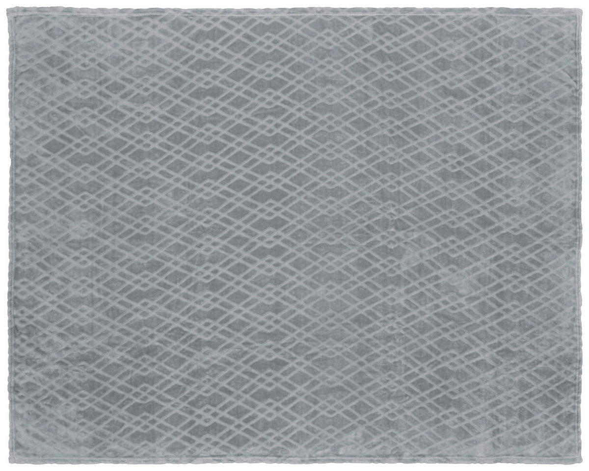 Flanelldecke Flanelldecke_Diamant 140x180cm silb - silber (140,00/180,00cm)