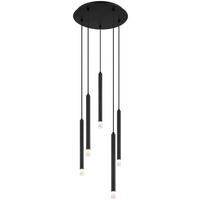 GLOBO Pendelleuchte schwarz transparent Metall Acryl H/D: ca. 120x34 cm G9 5 Brennstellen BLAKE - schwarz/transparent (34,00/120,00cm) - GLOBO