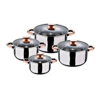 SAN IGNACIO Kochgeschirrset Altea silber Edelstahl 8 tlg. Altea - silber/bronze (29,00/27,00/26,00cm) - SAN IGNACIO