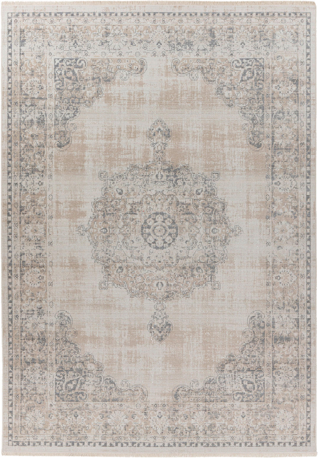 Kayoom Kurzflorteppich Milan 125 grau B/H/L: ca. 160x0,5x230 cm Milan 125 - grau (230,00/160,00/0,50cm) - Kayoom
