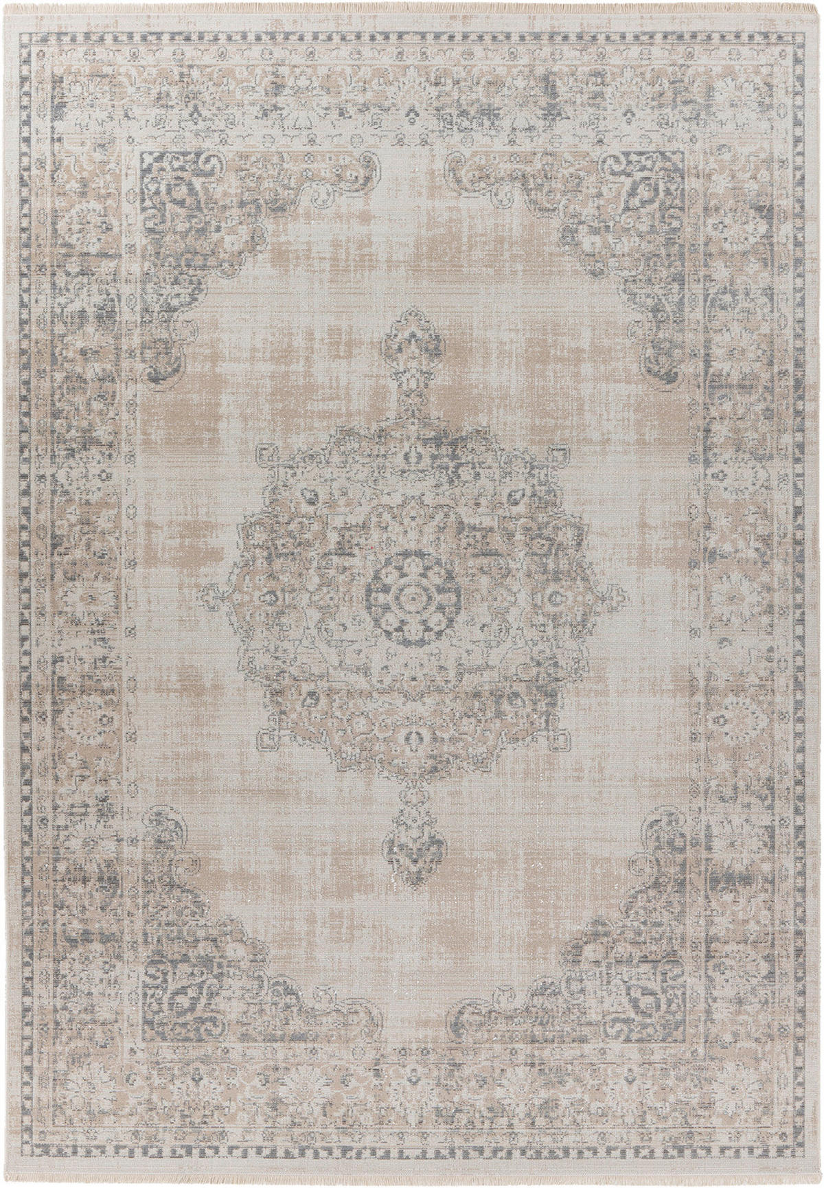 Kayoom Kurzflorteppich Milan 125 grau B/H/L: ca. 160x0,5x230 cm Milan 125 - grau (230,00/160,00/0,50cm) - Kayoom