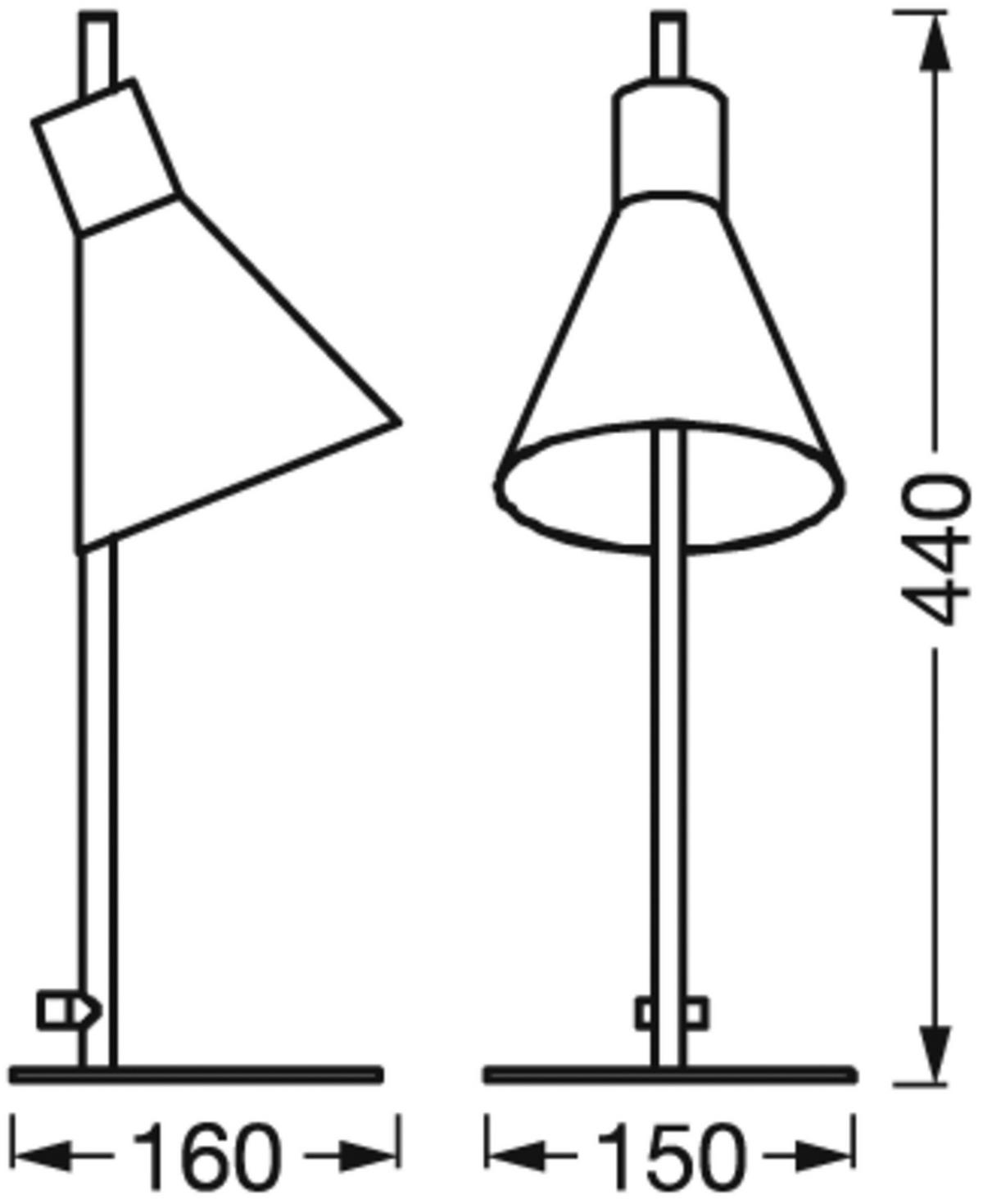 LEDVANCE Tischleuchte Tokio 757042 Decor Tokio - schwarz (16,00/15,00/44,00cm) - LEDVANCE