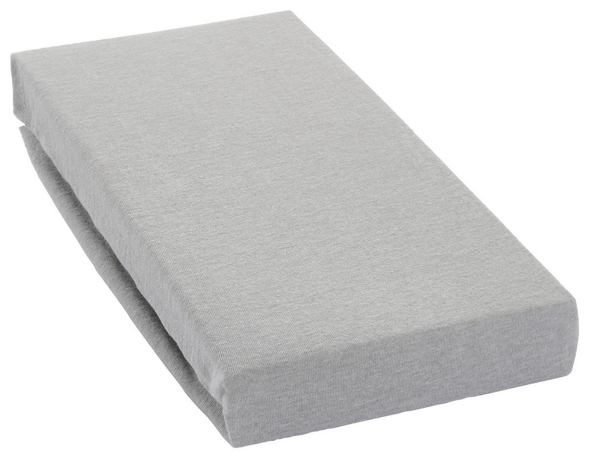 Spannbetttuch Jersey Spannbetttuch_Jersey 180x200cm - silber (180,00/200,00cm) - oh cosy