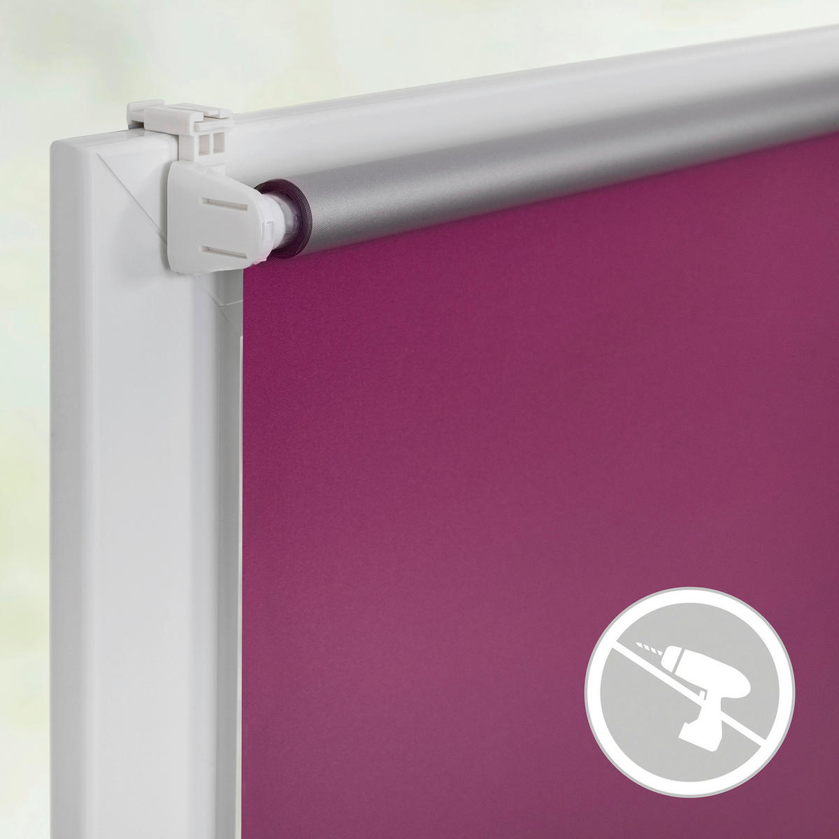 Thermo Klebe-/Klemmrollo Verdunklungsqualität fuchsia B/L: ca. 70x220 cm Rollo_schnurlos_Thermo_VD_Klemmfix - fuchsia (70,00/220,00cm) - LICHTBLICK
