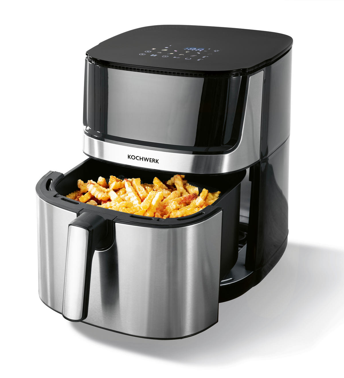 Rachs KOCHWERK Heißluftfritteuse Heißluftfritteuse 7,5l - schwarz/silber (29,00/37,00/35,00cm) - Rachs KOCHWERK