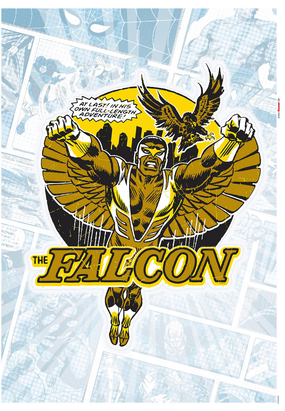 Komar Wandtattoo Falcon Gold Comic Classic  Falcon Gold Comic Classic Falcon Gold Comic Classic - Komar