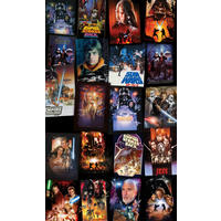 Komar Fototapete Star Wars Posters Collage B/L: ca. 120x200 cm Star Wars Posters Collage - (120,00/200,00cm) - Komar