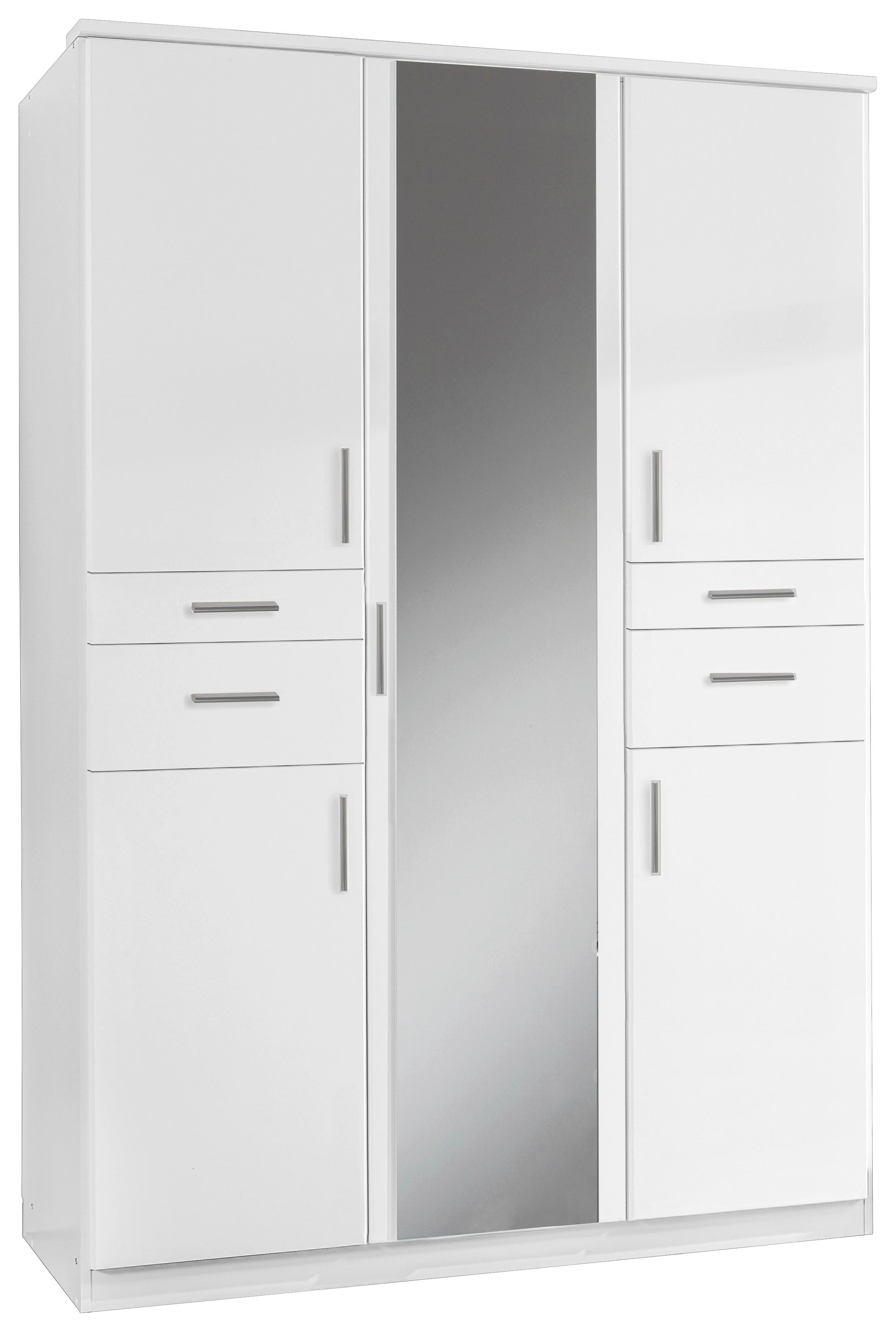 Kleiderschrank Koblenz weiß B/H/T: ca. 135x198x58 cm Koblenz - weiß/grau (135,00/198,00/58,00cm)