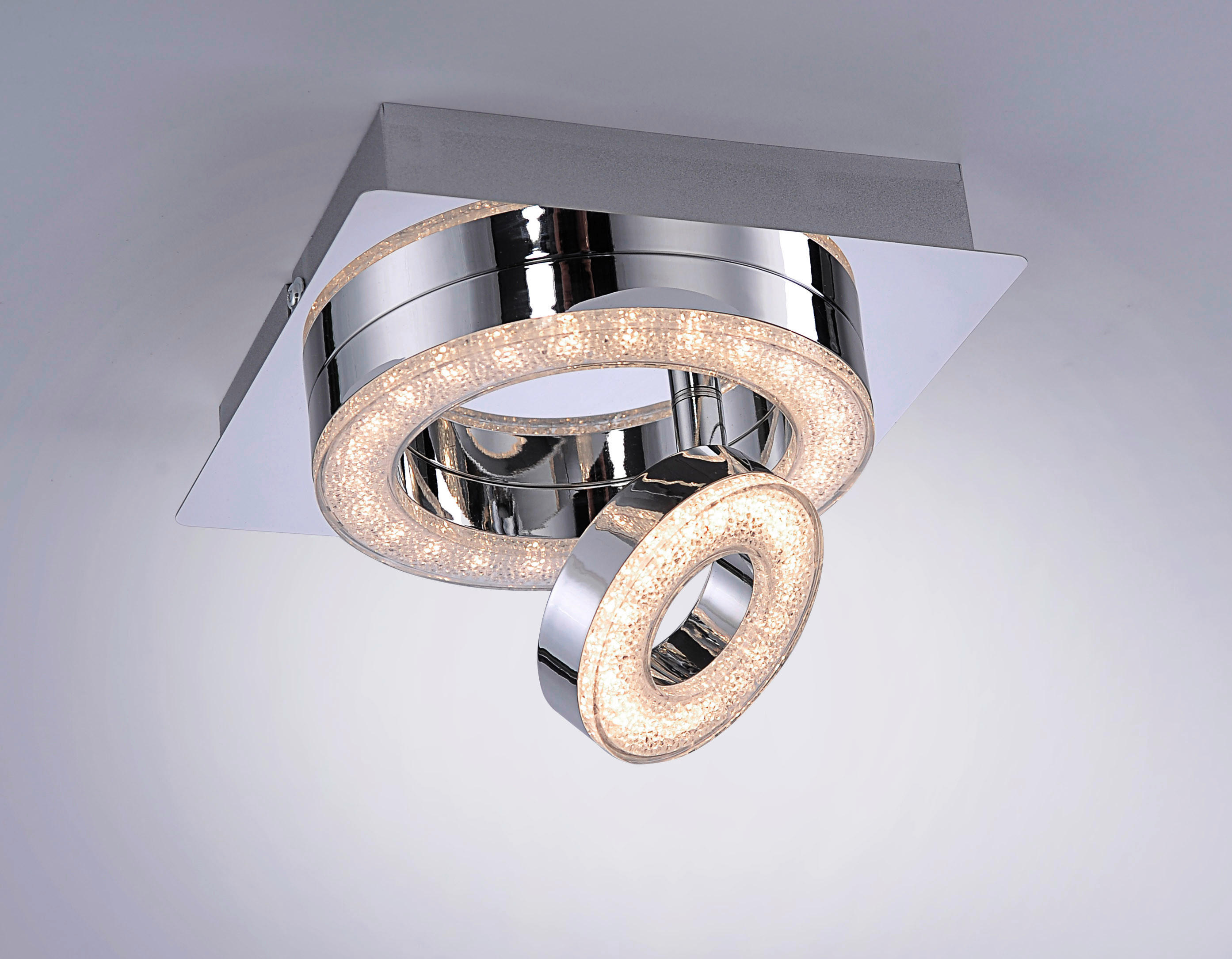 Just Light Spot 14520-17 Chrom Metall Acryl B/H/L: ca. 17x13x17 cm 1 Brennstellen LED-Spot_2flg.Tim - Chrom (17,00/17,00/13,00cm) - Just Light
