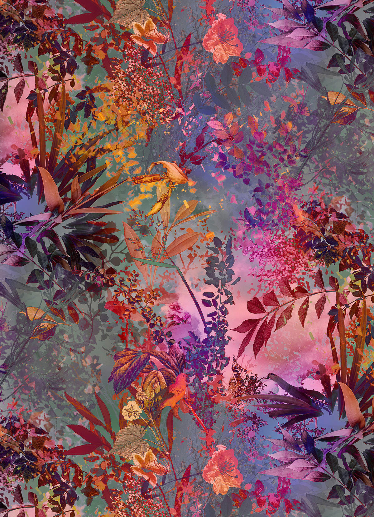 Komar Fototapete Wild Garden 4-211 multicolor B/H: ca. 184x254 cm Wild Garden 4-211 - multicolor (184,00/254,00cm) - Komar