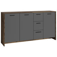 Sideboard BEN Eiche Old Wood Nachbildung anthrazit B/H/T: ca. 153x83x35 cm BEN - Eiche/anthrazit (153,00/83,00/35,00cm) - byLIVING