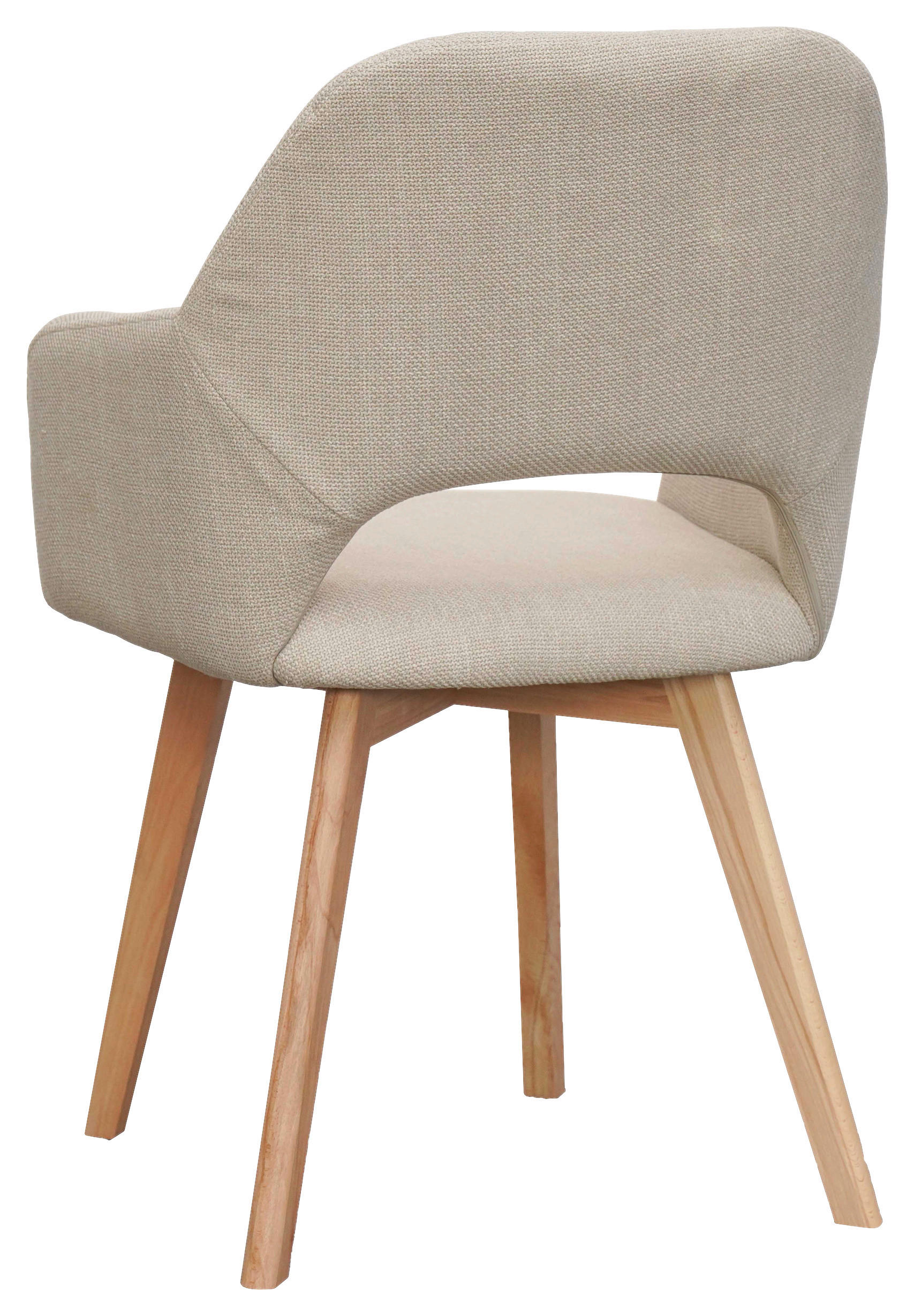 Armlehnstuhl Stade beige natur Polyester Buche Stade - beige/natur