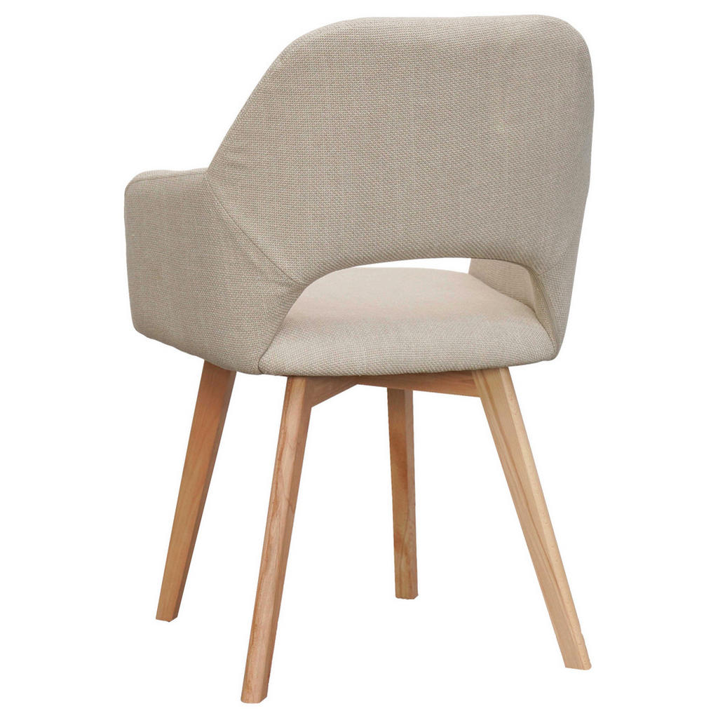 Thumbnail - Armlehnstuhl Stade beige natur Polyester Buche