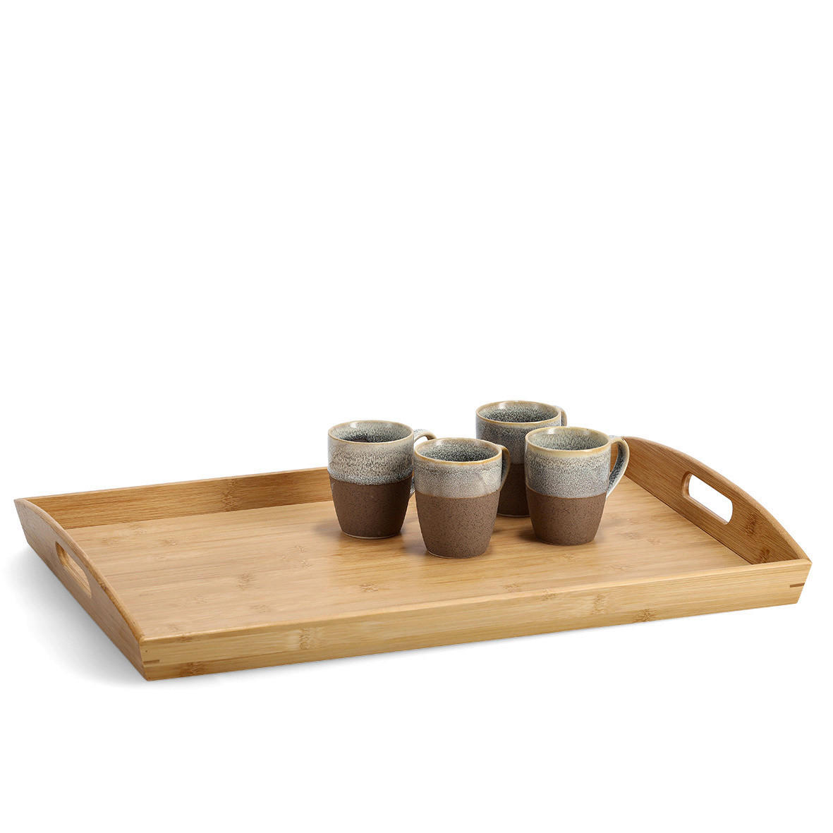 Zeller Serviertablett natur Bambus B/H/L: ca. 38x6x58 cm Serviertablett - natur (58,00/38,00/6,00cm) - Zeller