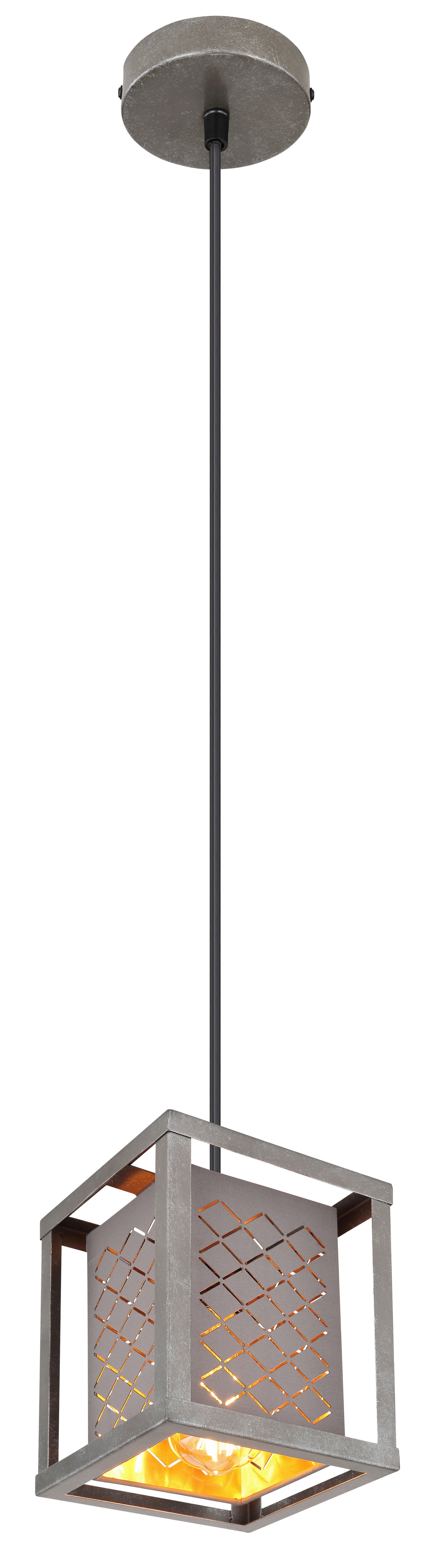 GLOBO Pendelleuchte gold silber Metall B/H/T: ca. 17x120x17 cm E27 1 Brennstellen THOMAS - gold/silber (17,00/120,00/17,00cm) - GLOBO