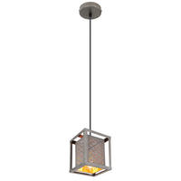 GLOBO Pendelleuchte gold silber Metall B/H/T: ca. 17x120x17 cm E27 1 Brennstellen THOMAS - gold/silber (17,00/120,00/17,00cm) - GLOBO