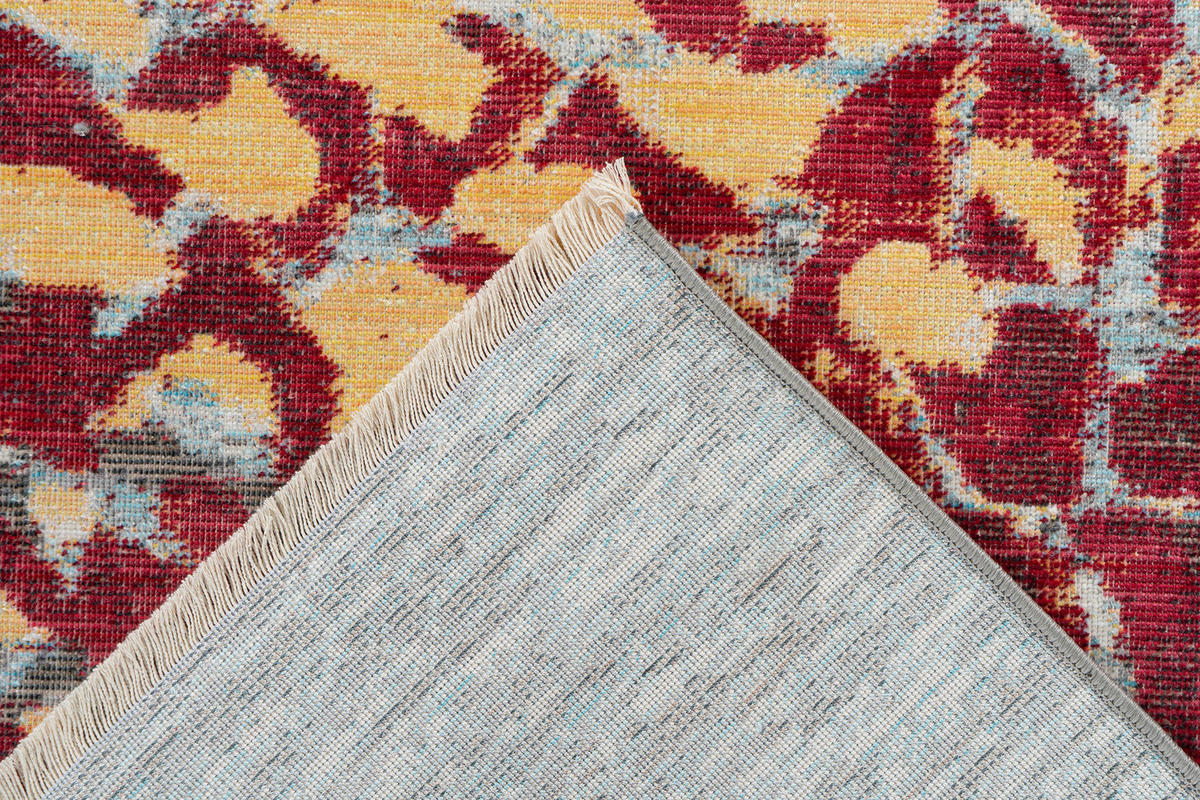 Kayoom Kurzflorteppich Milan 425 mehrfarbig B/H/L: ca. 80x0,5x150 cm Milan 425 - rot/mehrfarbig (150,00/80,00/0,50cm) - Kayoom