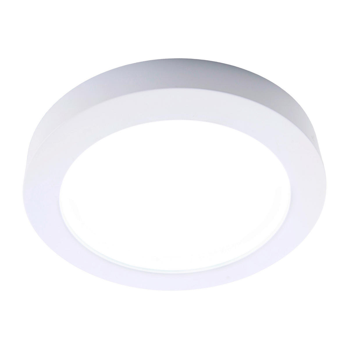 Näve Leuchten LED-Ein-/Aufbauleuchte weiß Kunststoff Metall B/H/T/D: ca. 24,6x3,5x24,6x24,6 cm KOMPLEX - weiß (24,60/3,50/24,60cm) - Näve Leuchten