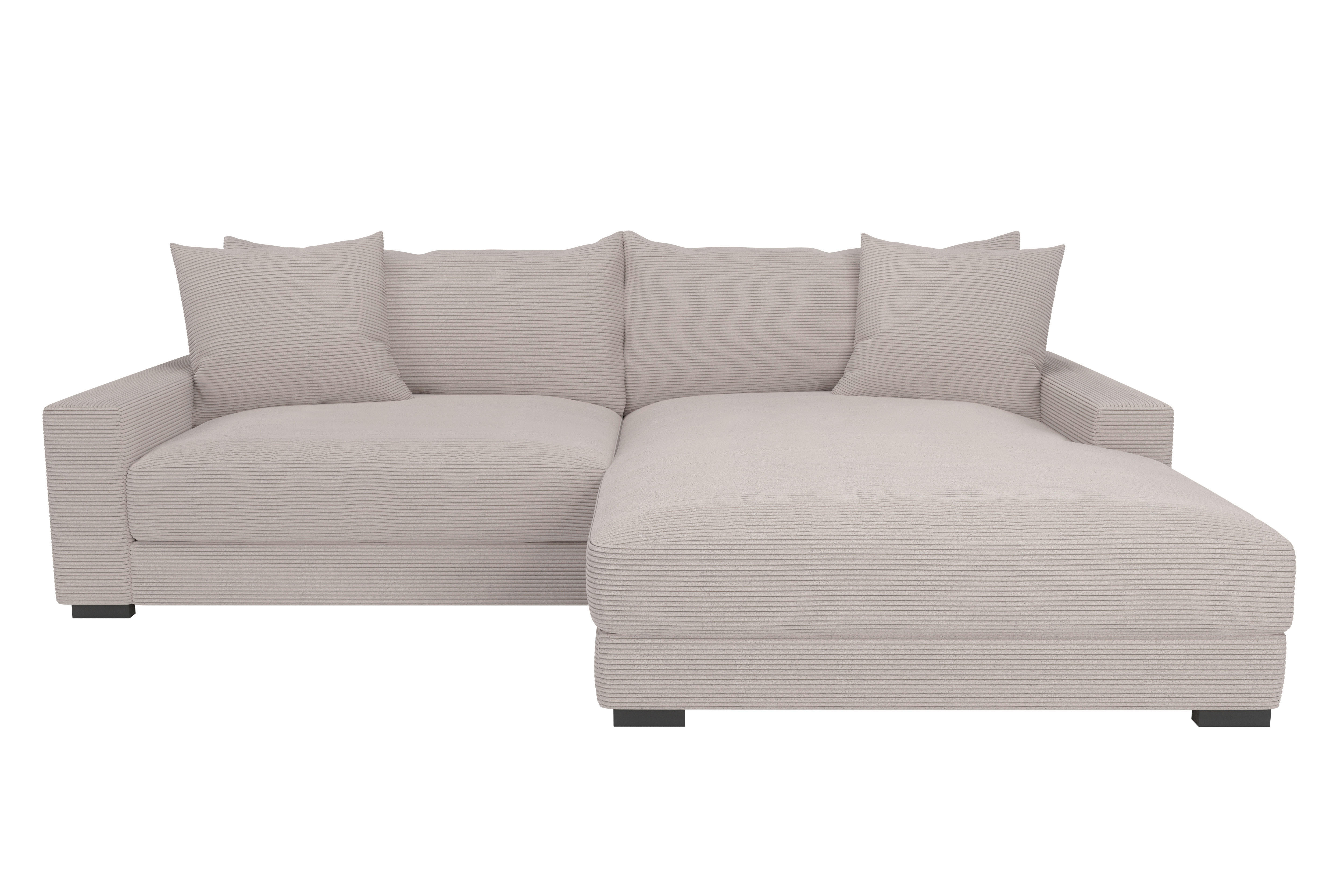 Thumbnail - Ecksofa beige-grau Microfaser B/H/T: ca. 261x83x180 cm