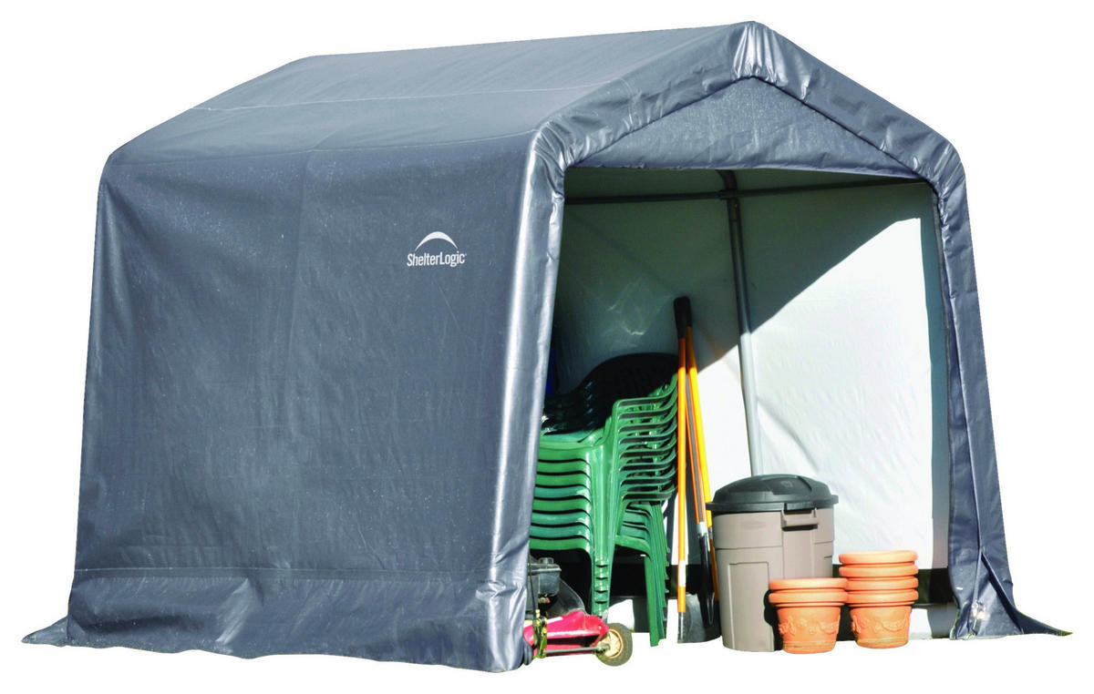 ShelterLogic Foliengerätehaus 5,76m² B/H/T: ca. 240x240x240 cm 5,76m² - grün (240,00/240,00/240,00cm) - ShelterLogic