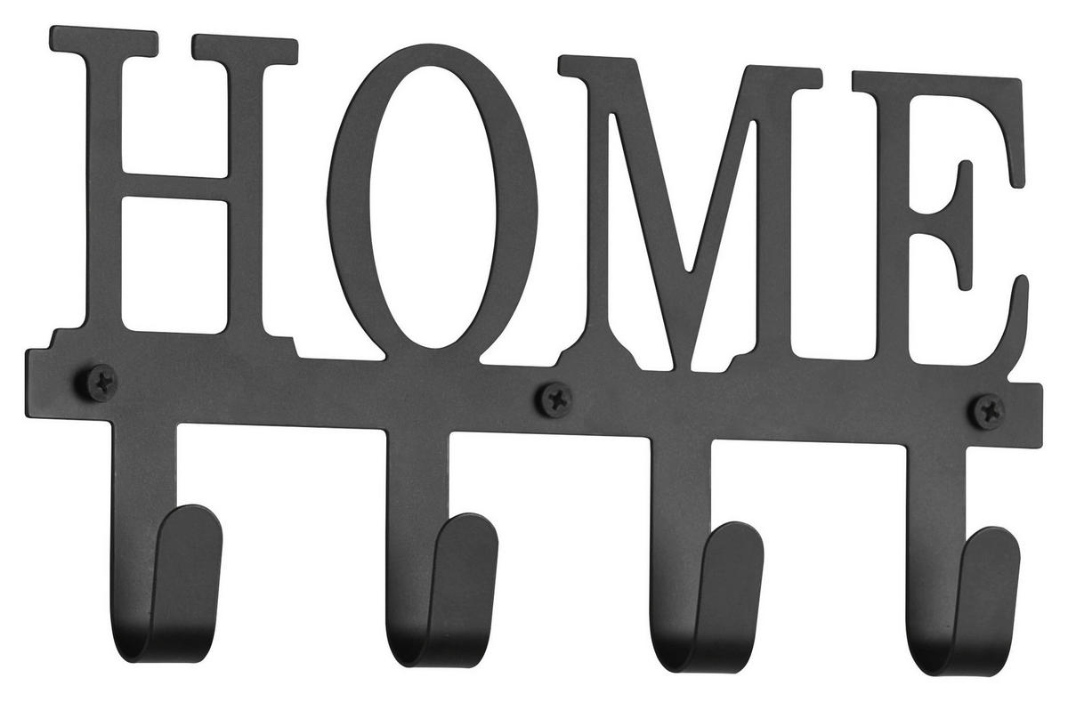 Garderobenleiste Nicole schwarz Metall B/H/T: ca. 25x13x5 cm Nicole - schwarz (25,00/13,00/5,00cm)