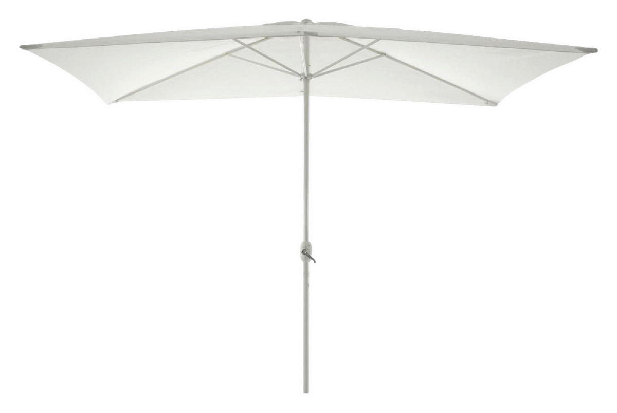 VCM Sonnenschirm weiß Polyester-Mischgewebe B/H/L: ca. 200x235x300 cm Sonnenschirm - weiß (300,00/200,00/235,00cm) - VCM
