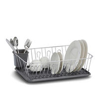 Zeller Geschirrabtropfständer grau Metall B/H/L: ca. 35x13,5x45,5 cm Geschirrabtropfständer - grau (45,50/35,00/13,50cm) - Zeller