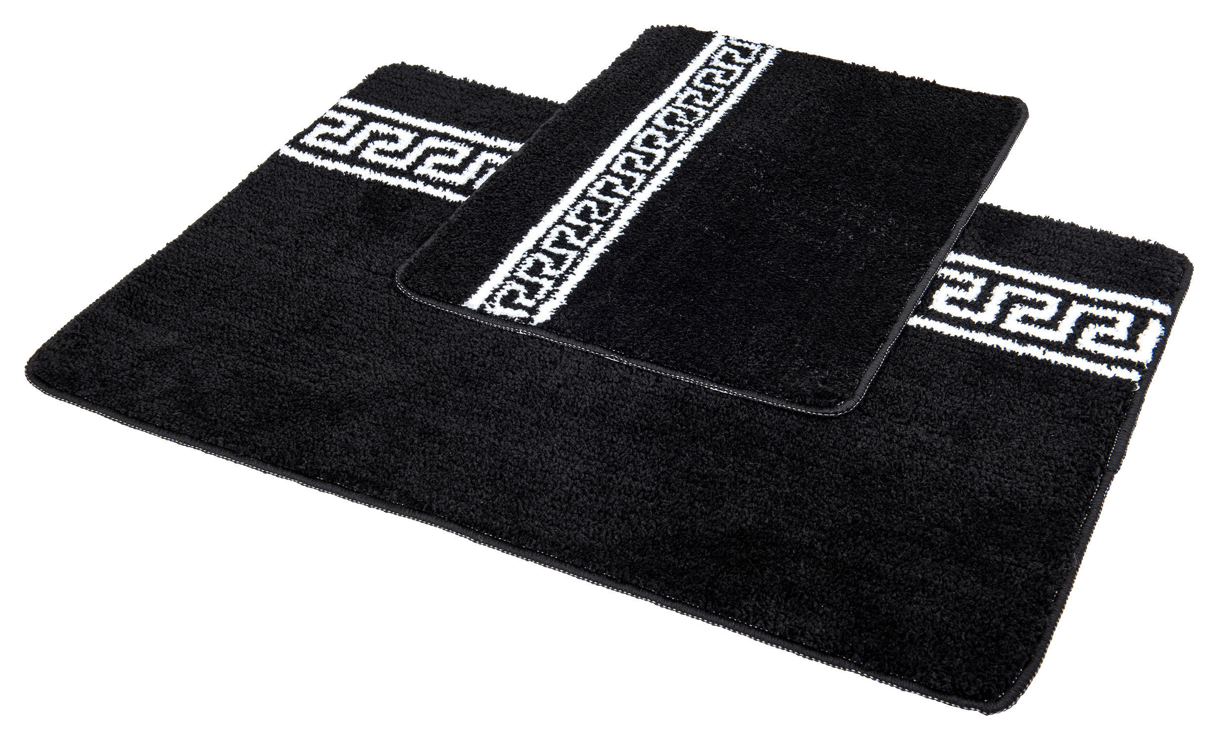 Badgarnitur Badgarnitur_2tlg. Mäander - schwarz (80,00/55,00cm)