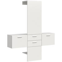 Garderobe VAGA weiß B/H/T: ca. 156x190x36 cm VAGA - weiß (156,00/190,00/36,00cm) - xonox.home