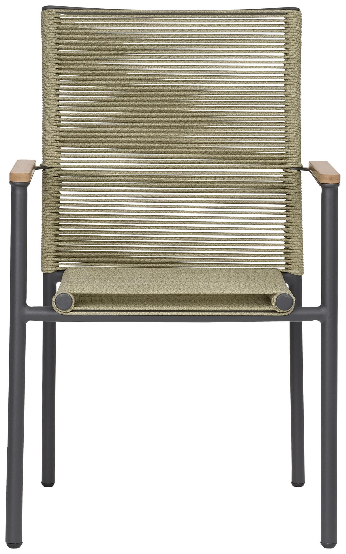 POCOline Gartenstuhl Turin salbei Webstoff B/H/L: ca. 60x87x56 cm Turin - anthrazit/salbei (56,00/60,00/87,00cm) - POCOline