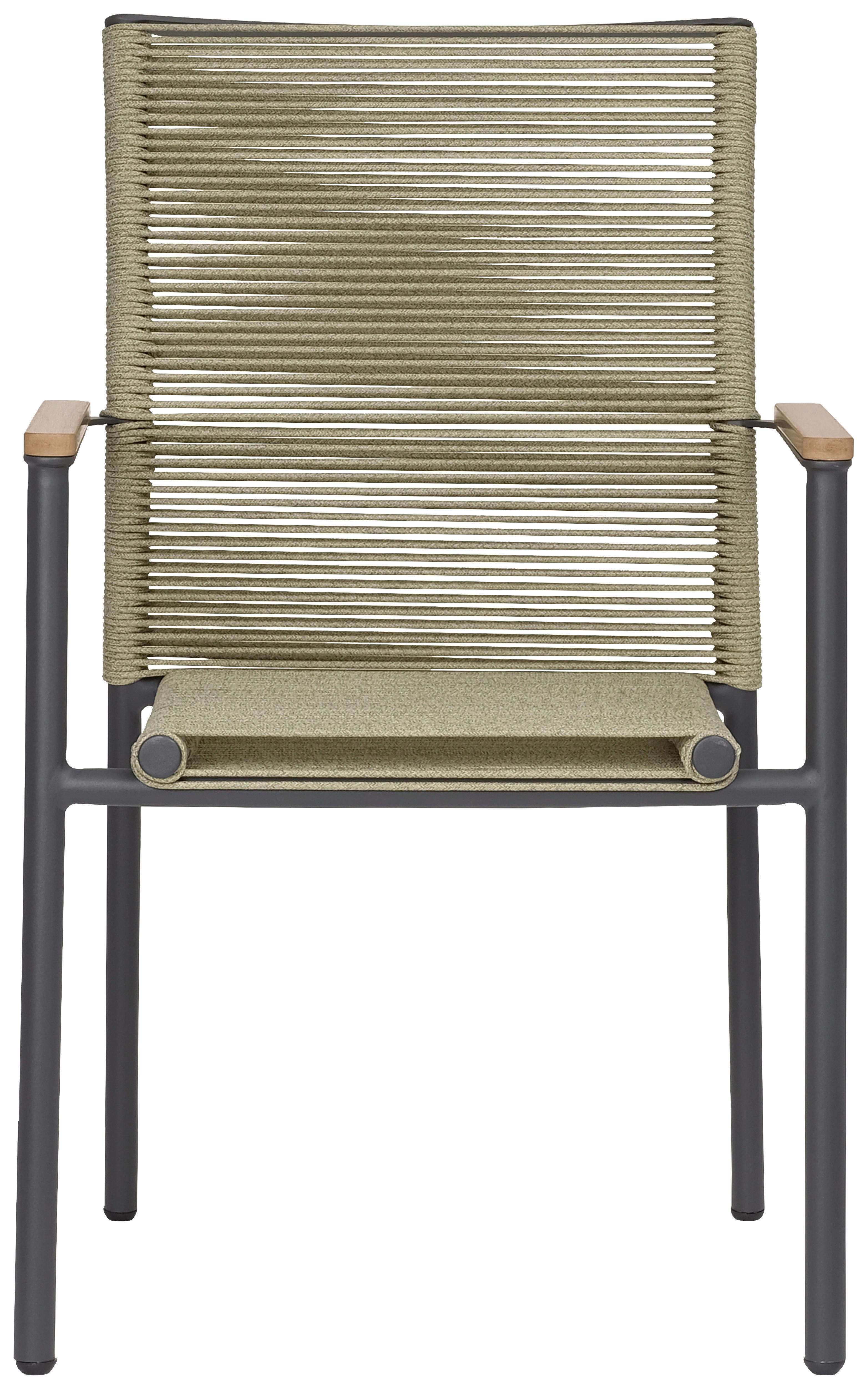 Thumbnail - POCOline Gartenstuhl Turin salbei Webstoff B/H/L: ca. 60x87x56 cm