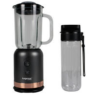 Hagenuk Standmixer MBL-350G roségold schwarz Kunststoff Glas B/H/T: ca. 16x33x11 cm Standmixer+SM_Hagenuk 8001202 - schwarz/roségold (16,00/33,00/11,00cm) - Hagenuk