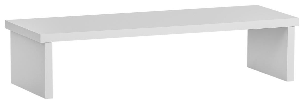 Monitoraufsatz Niels weiß perlweiß Optik B/H/T: ca. 55x12,7x20 cm Niels - weiß (55,00/12,70/20,00cm) - Möbelpartner