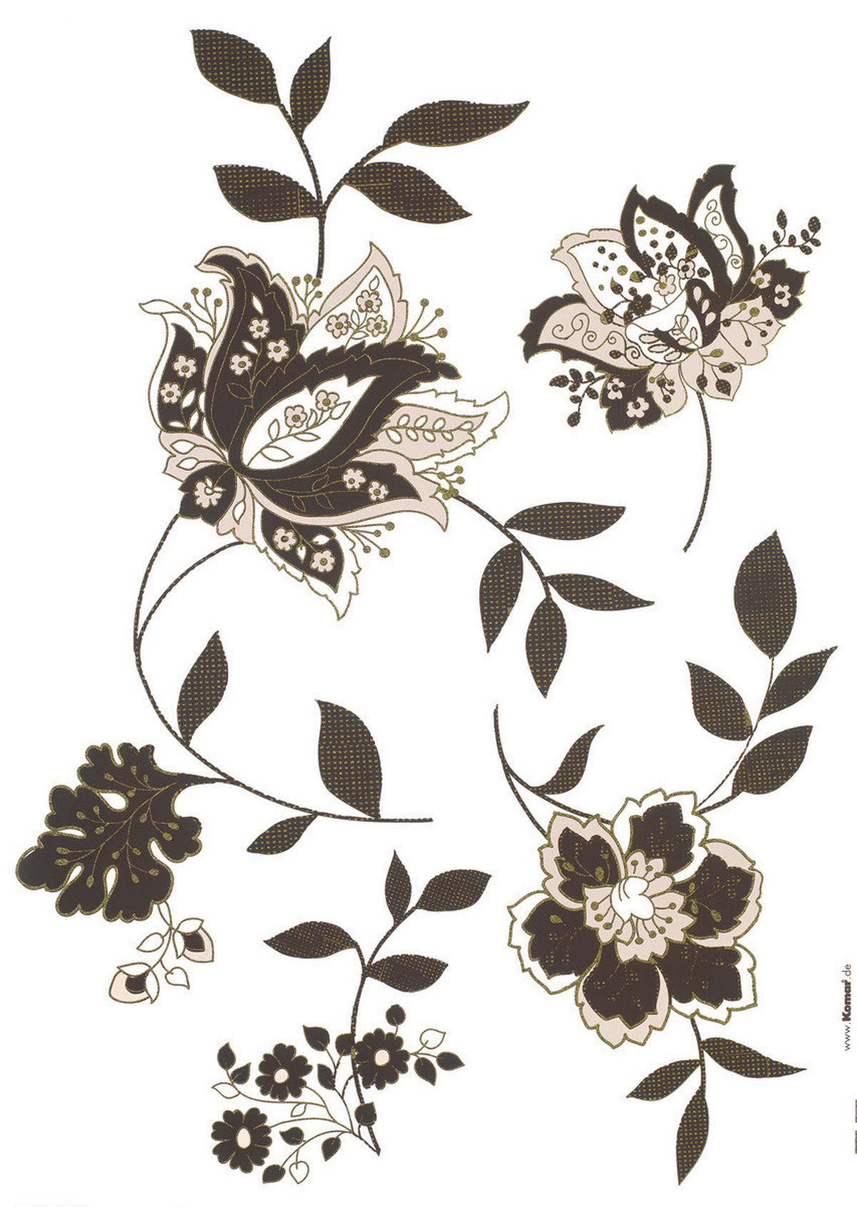 Komar Wandtattoo Jackie Blumen Jackie B/L: ca. 50x70 cm Jackie - (50,00/70,00cm) - Komar