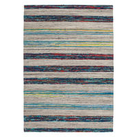Kayoom Kurzflorteppich Duarte 210 creme B/L: ca. 120x170 cm Duarte 210 - blau/creme (120,00/170,00cm) - Kayoom