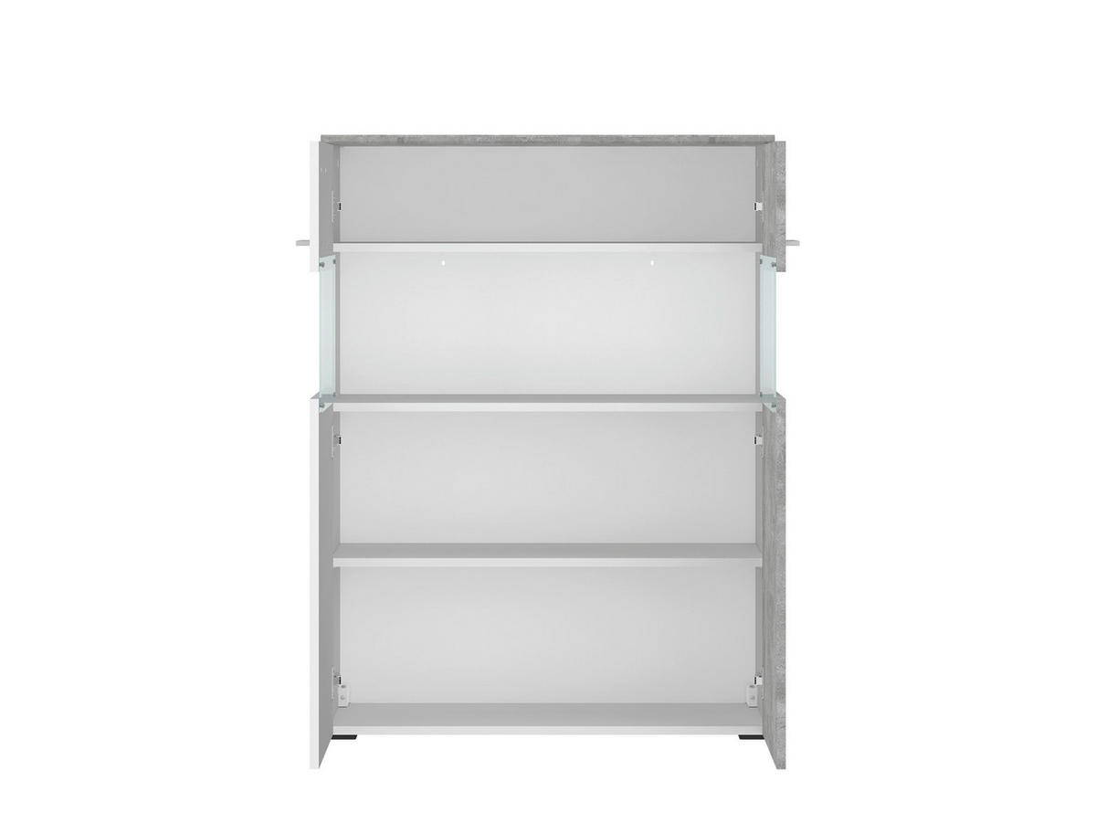 Vitrine Vulcan Plus Beton Optik B/H/T: ca. 85x113x35 cm Vulcan Plus - Beton (85,00/113,00/35,00cm)