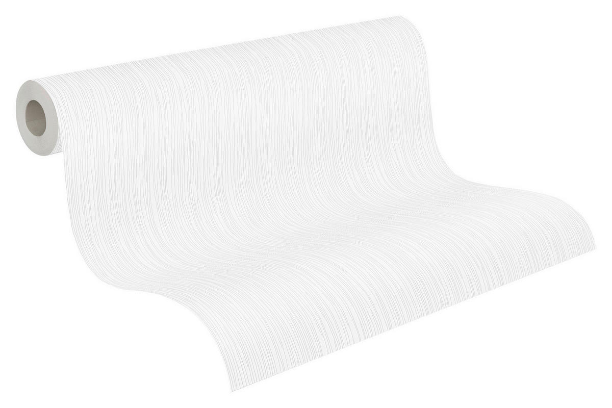 A.S.Creation Papiertapete weiß B/H/D: ca. 53x1005x9,6 cm Papiertapete - weiß (9,60/1005,00cm) - A.S.Creation