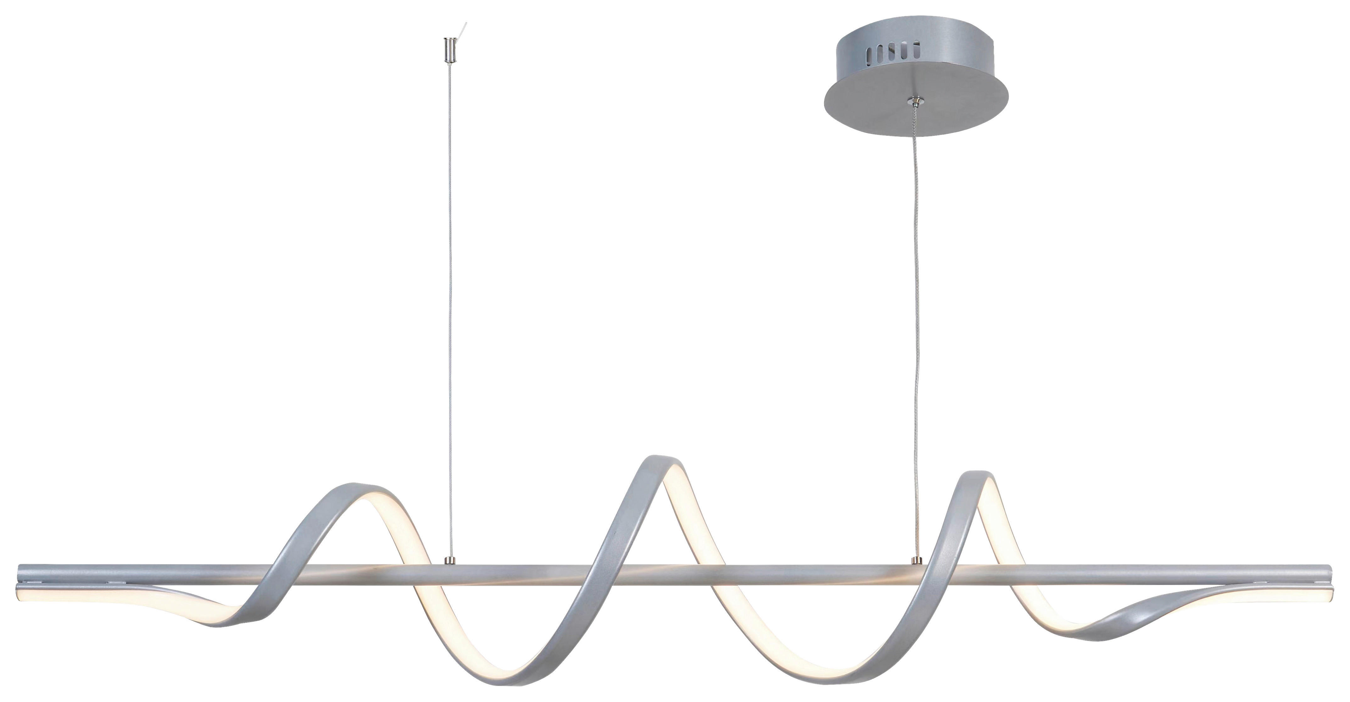 Pendelleuchte Chrom Metall Kunststoff Aluminium L: ca. 120 cm LED-Pendelleuchte_Janna - Chrom (120,00cm)