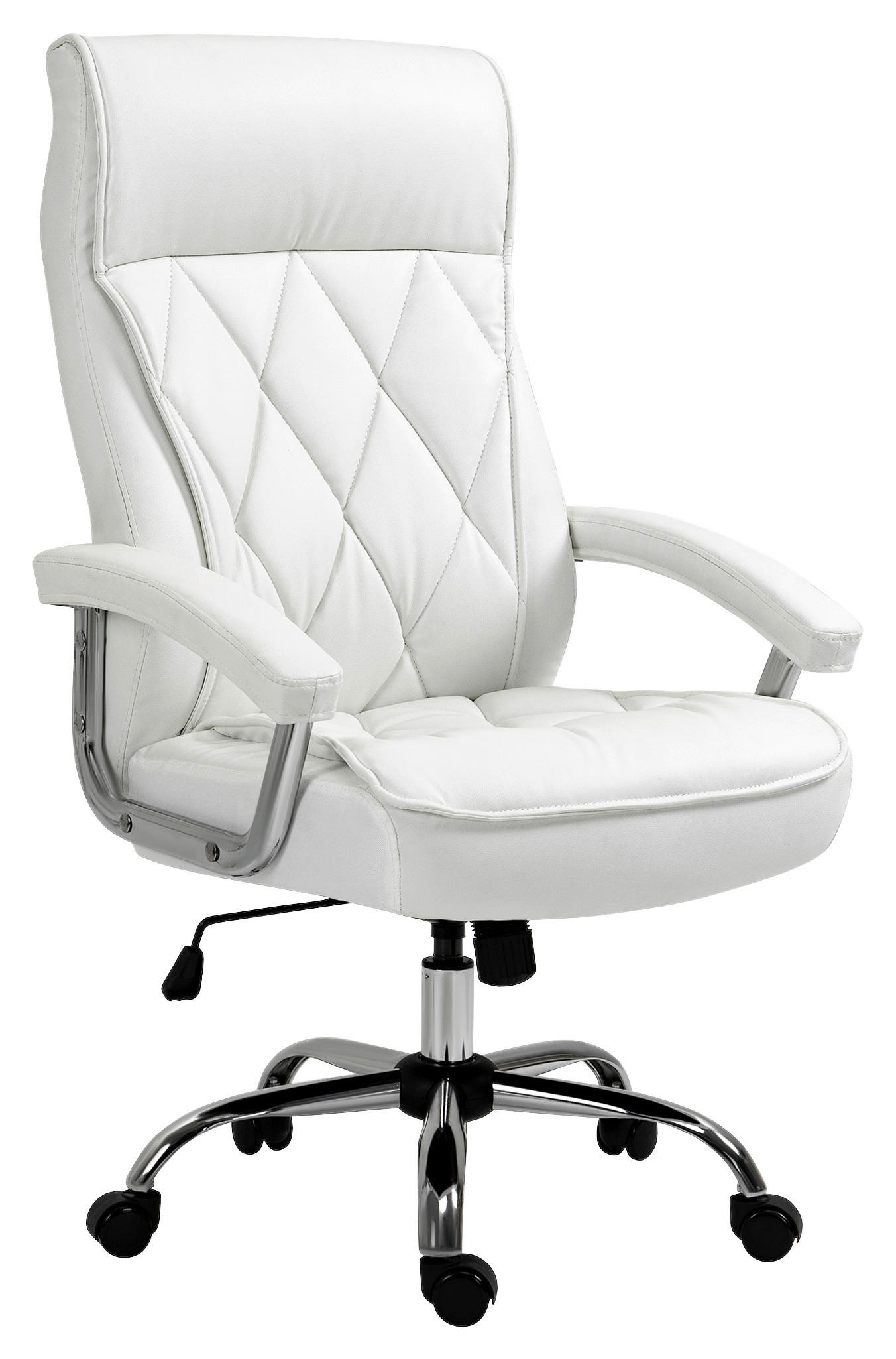 Drehstuhl 921-473WT weiß 921-473WT - weiß (66,00/121,00/69,00cm) - Vinsetto